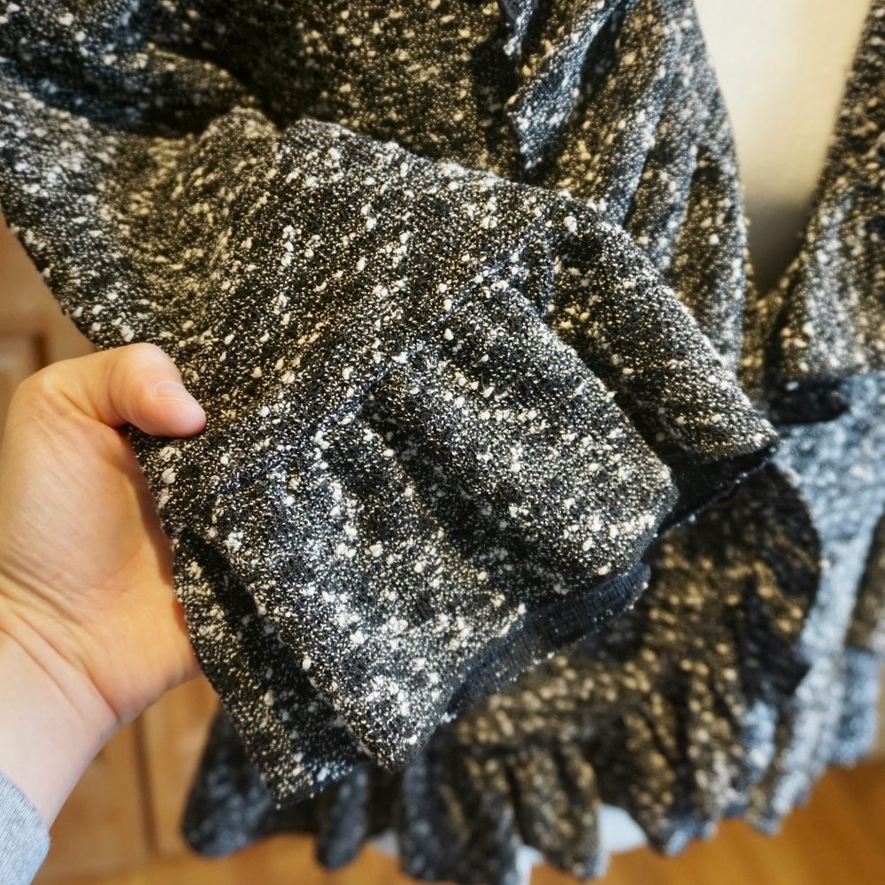 💚 CYNTHIA ROWLEY Speckled Flower Blazer Jacket (L) - Picture 7 of 13